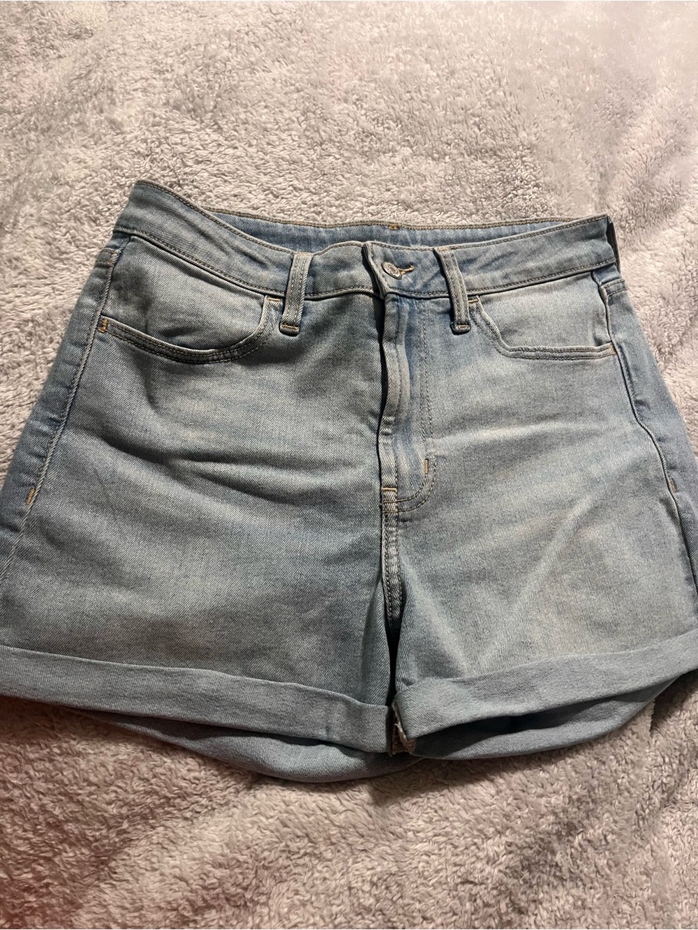 Old Navy Light Blue Denim Cuffed Shorts